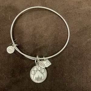 Alex and Ani dog paw charm bangle bracelet